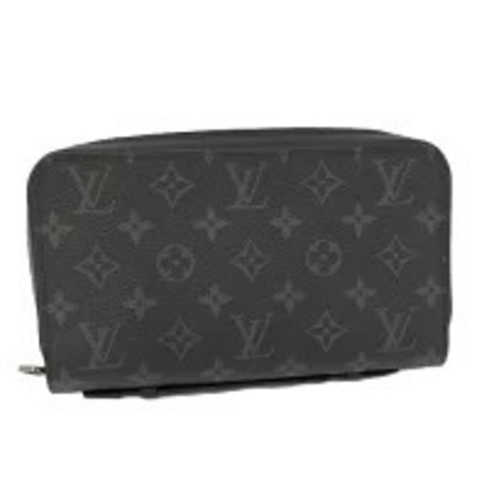 LOUIS VUITTON Zippy Round Zipper Long Wallet Monogram Eclipse Black